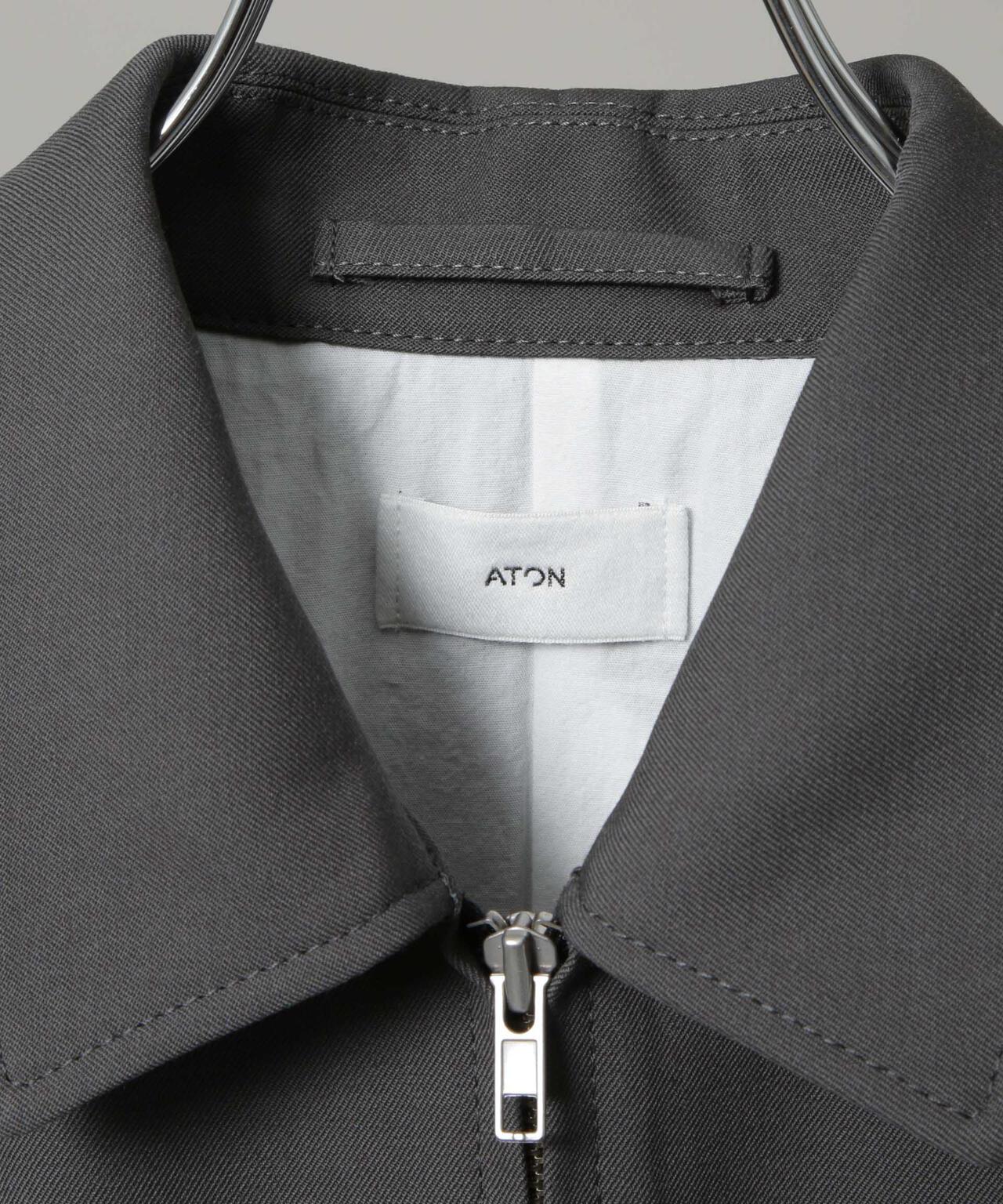 ATON/BACK SATIN HARRINGTON JACKET 6705212065