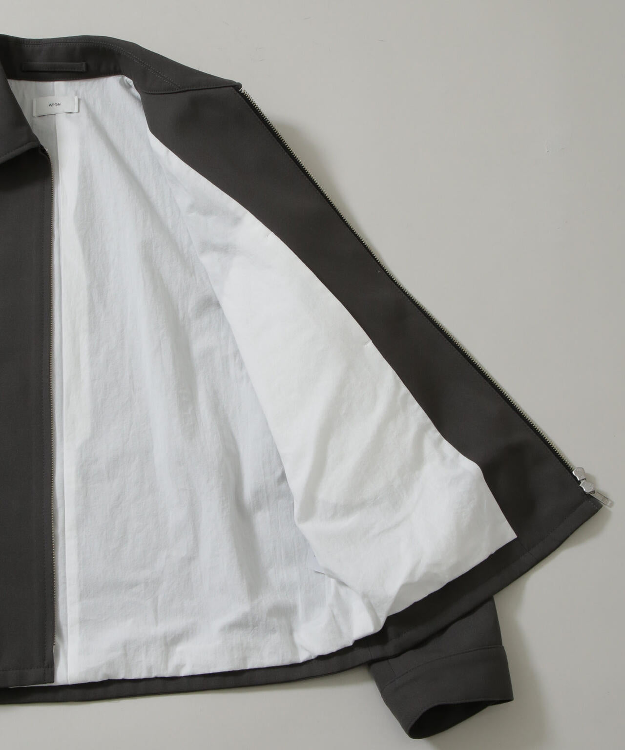 ATON/BACK SATIN HARRINGTON JACKET 6705212065