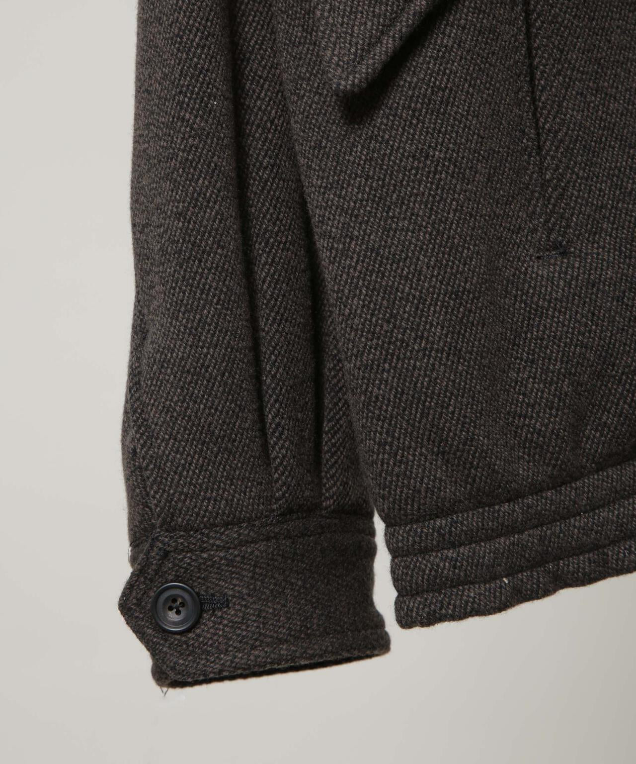 ULTERIOR / WOOL SILK KERSEY ZIP UP JKT