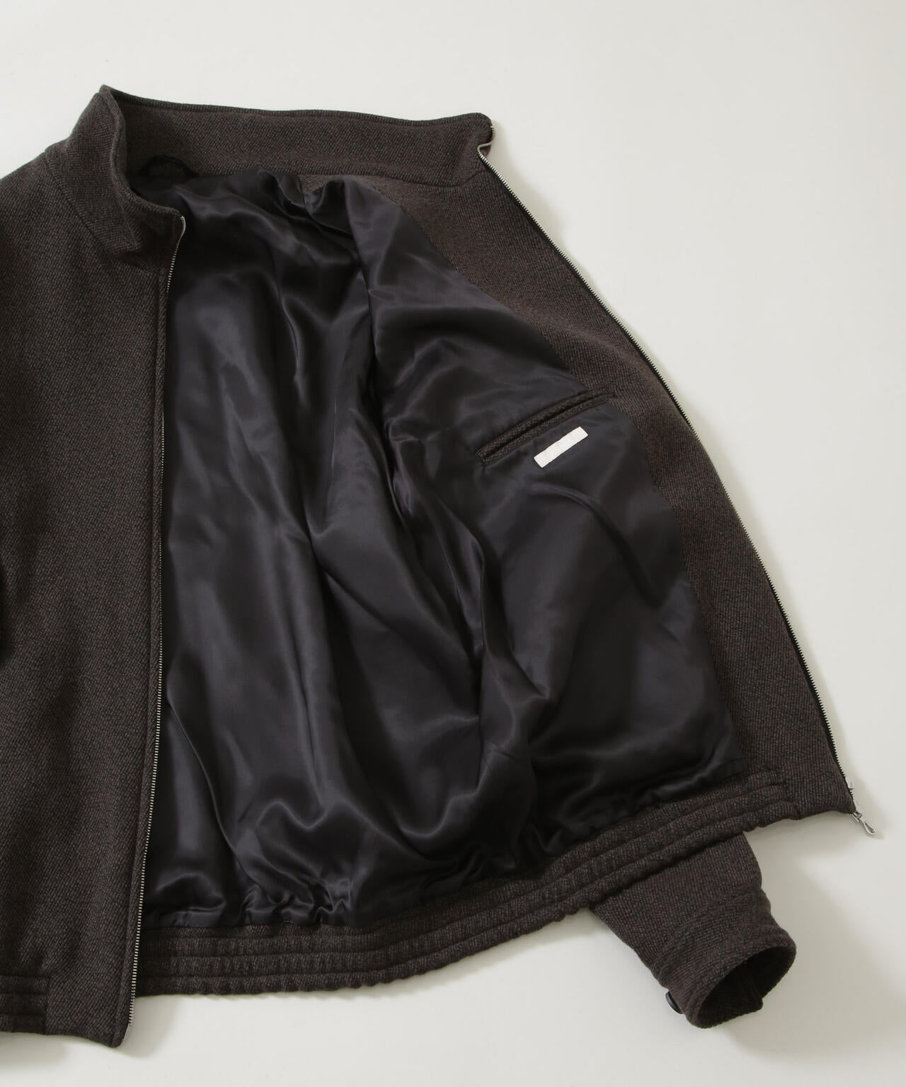 ULTERIOR / WOOL SILK KERSEY ZIP UP JKT