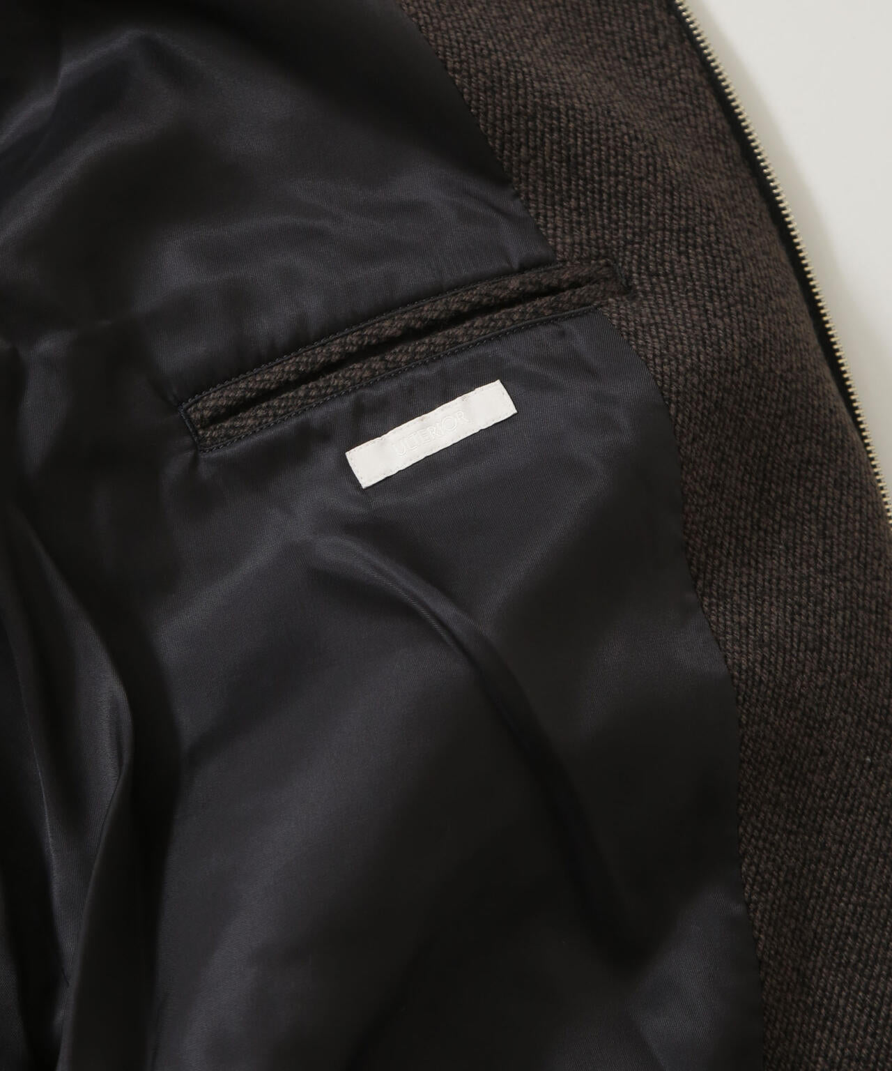 ULTERIOR / WOOL SILK KERSEY ZIP UP JKT