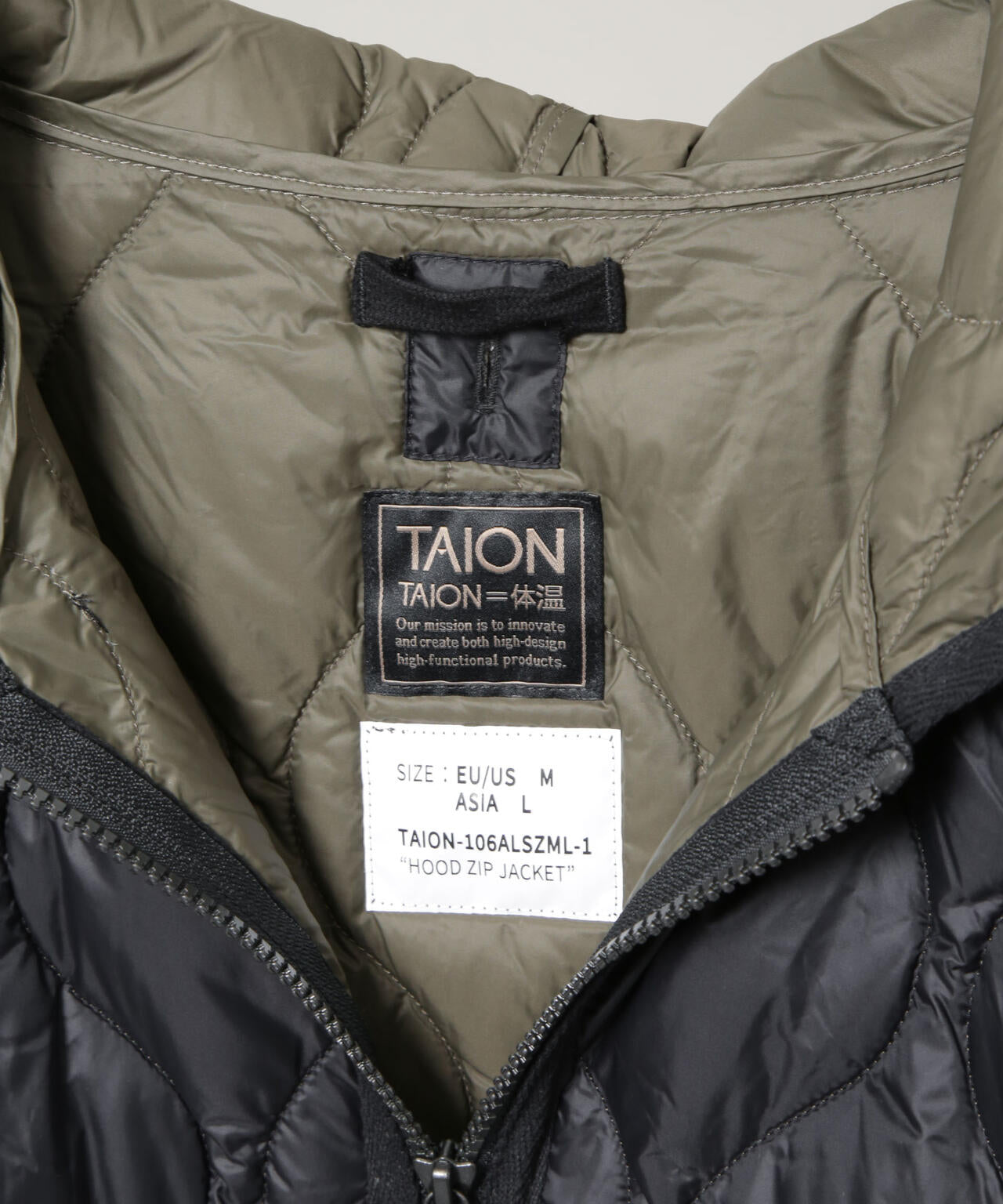 TAION/MILITARY HOOD W-ZIP DOWN JKT 6705214036