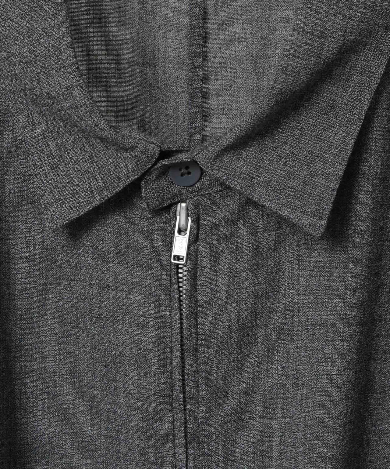 ATON / TWIST WOOL WASHER ZIP UP SHIRT