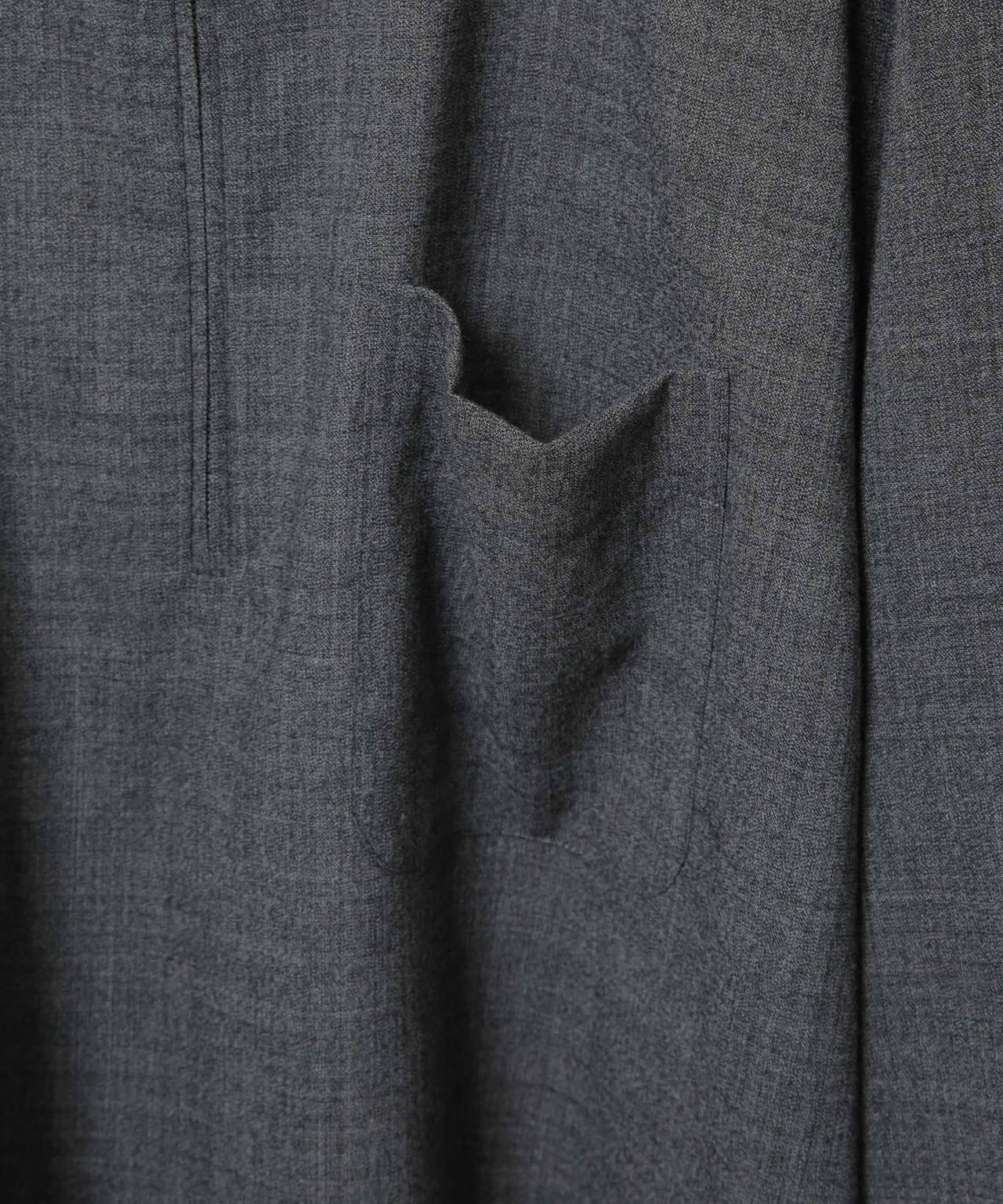 ATON / TWIST WOOL WASHER ZIP UP SHIRT
