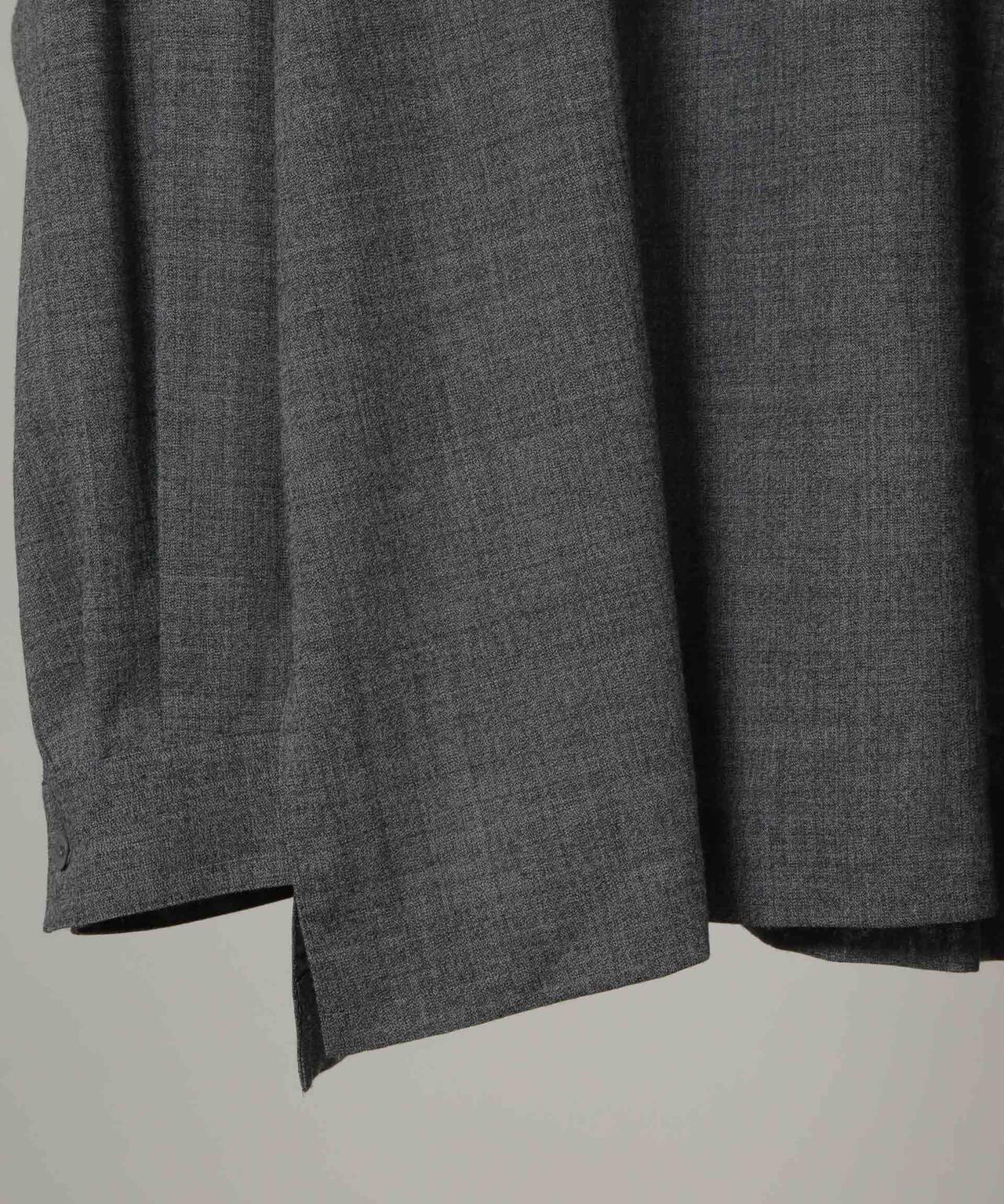 ATON / TWIST WOOL WASHER ZIP UP SHIRT