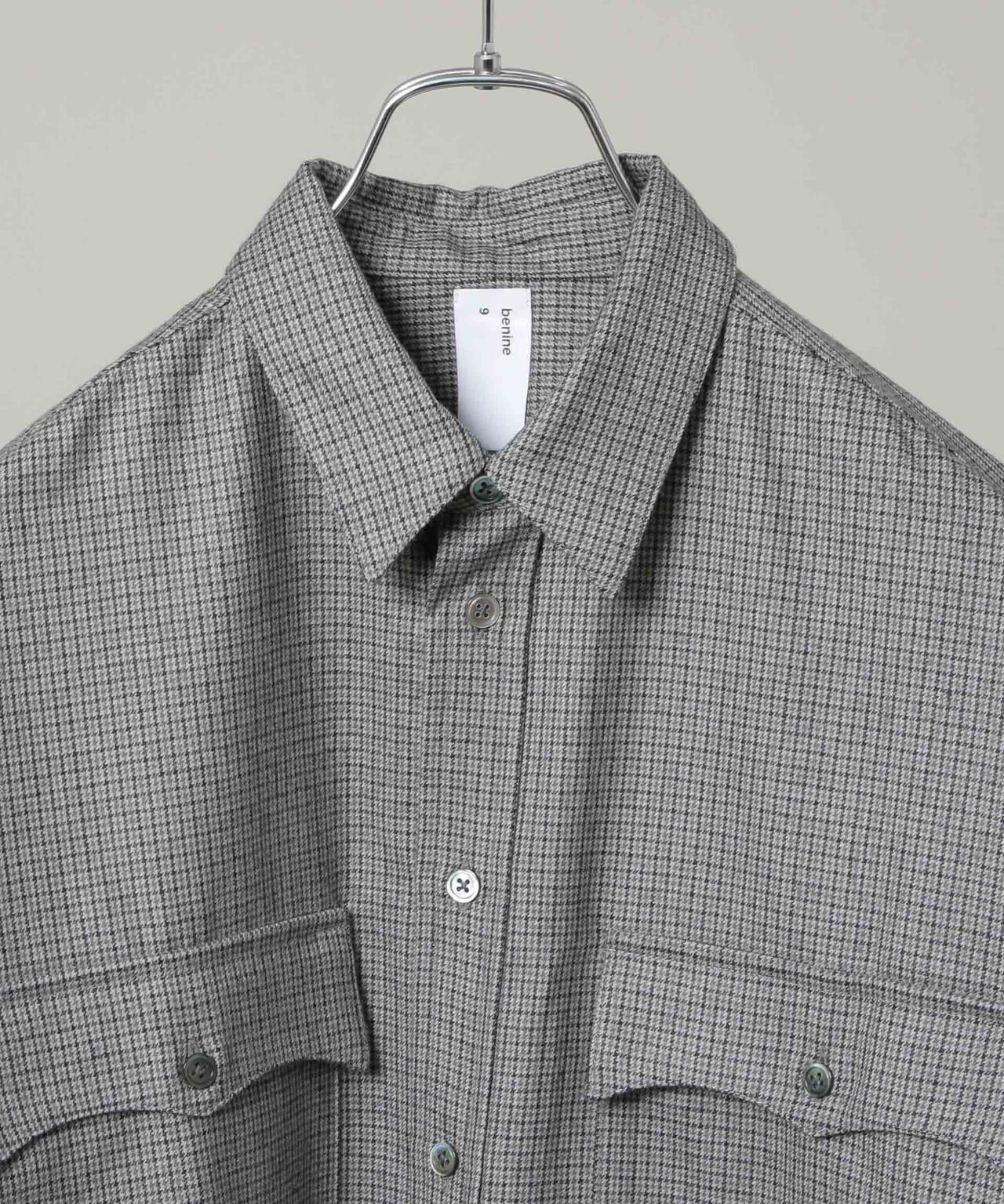 benine 9/High Density Check Wool Shirt 6705220047