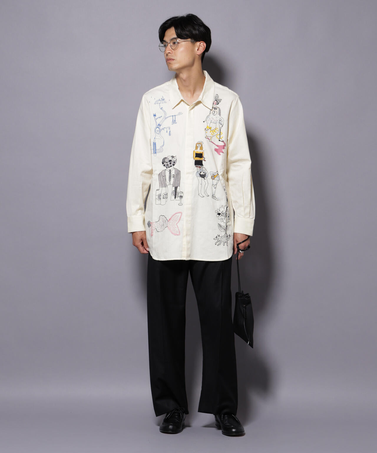 mii / PACED HAND EMBROIDERED SHIRT