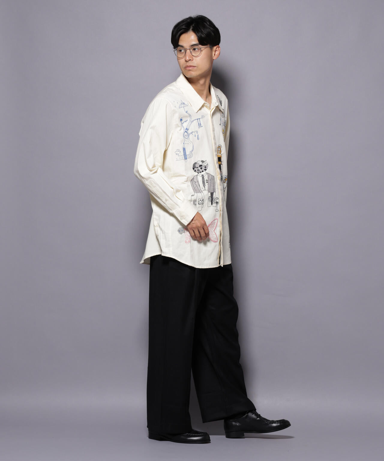 mii / PACED HAND EMBROIDERED SHIRT