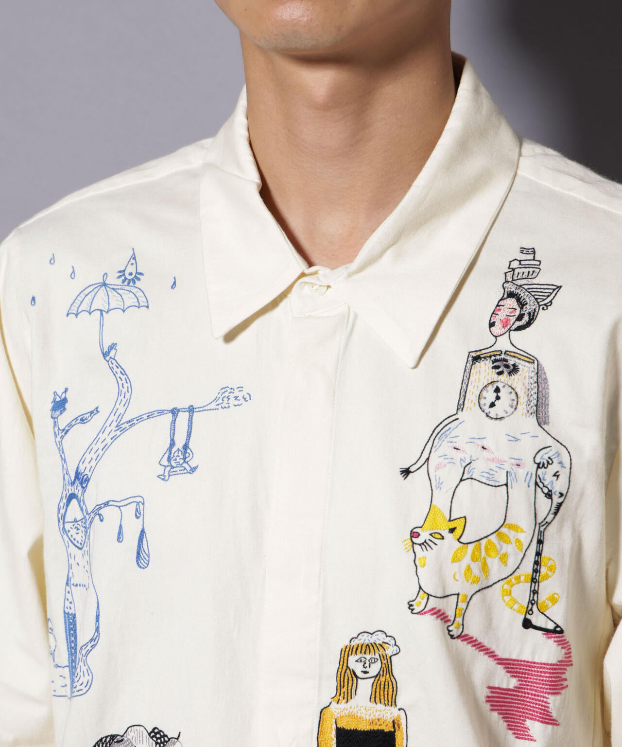 mii / PACED HAND EMBROIDERED SHIRT