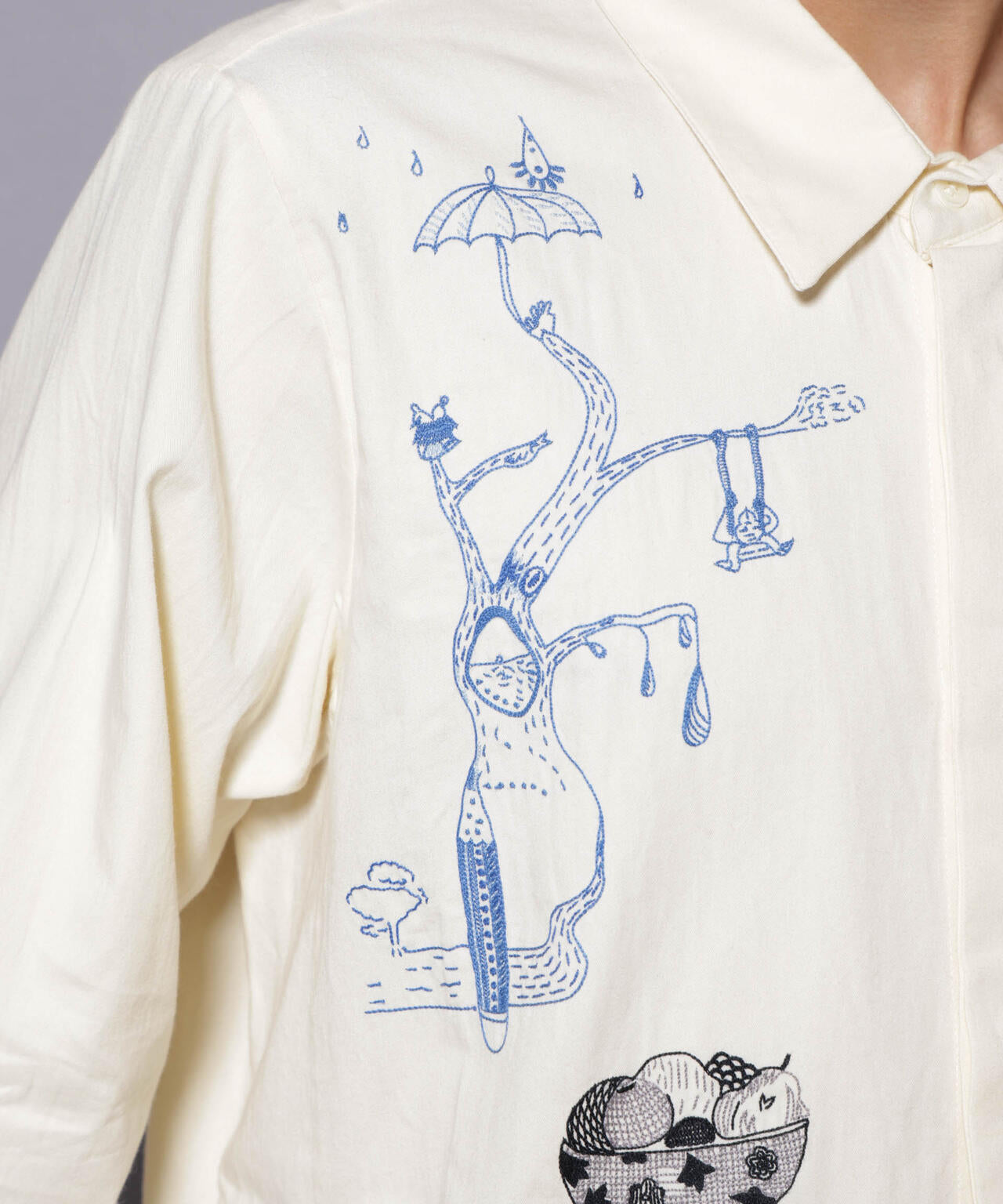 mii / PACED HAND EMBROIDERED SHIRT