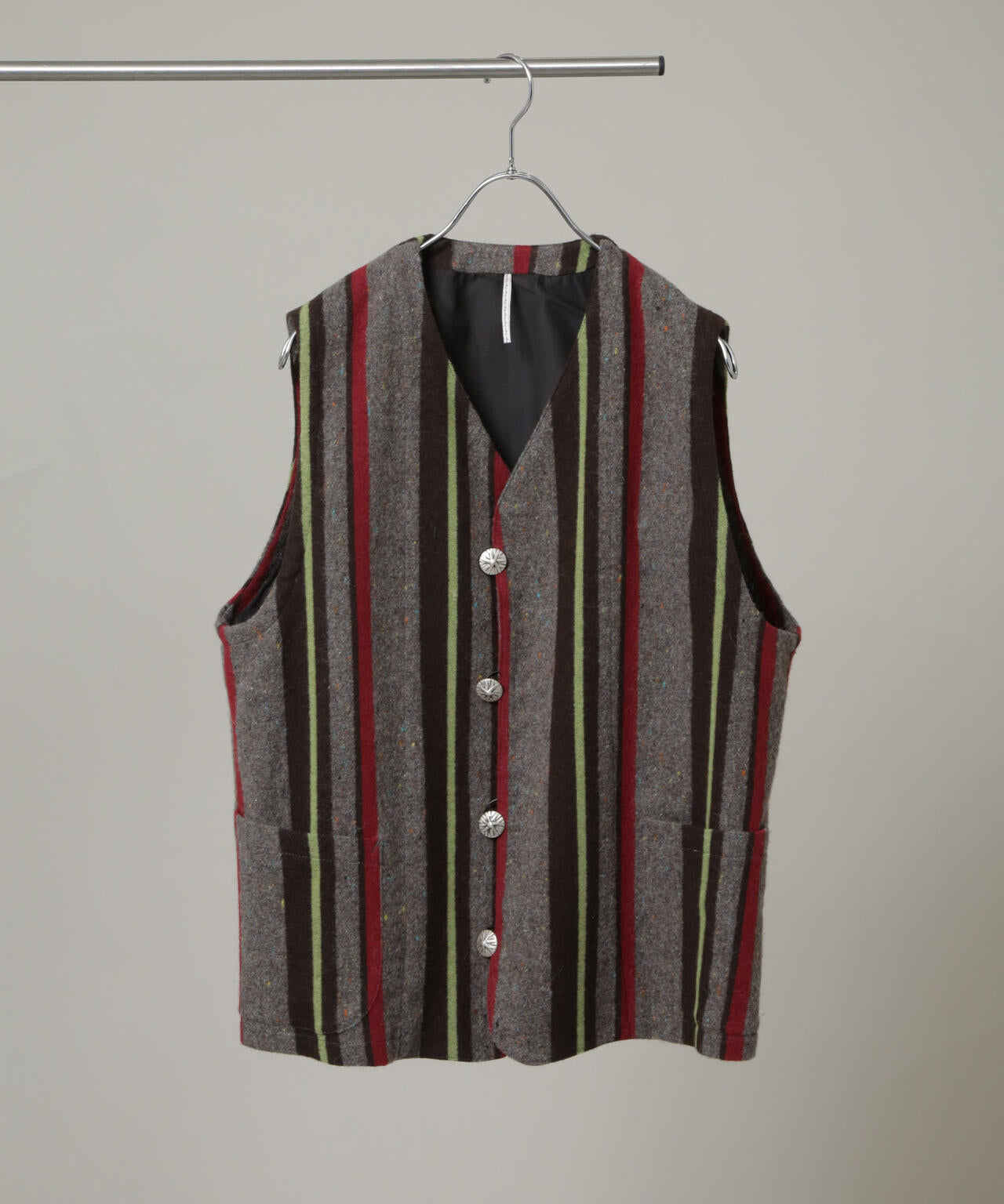 B1413P　▼m's braque エムズ ブラック▼　レーヨンツイード No Collar China Shirts Jacket チャイナジャケット 黒 38 春秋 rb m\u0027s braqueエムズ ブラック正規取り扱い店、通販可能 ON LINE SHOP