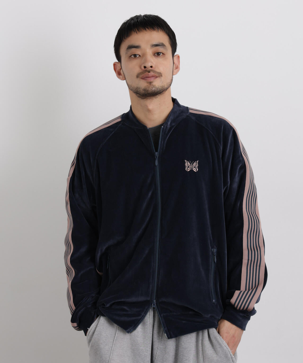 Needles / Rib Collar Track Jacket-Velour