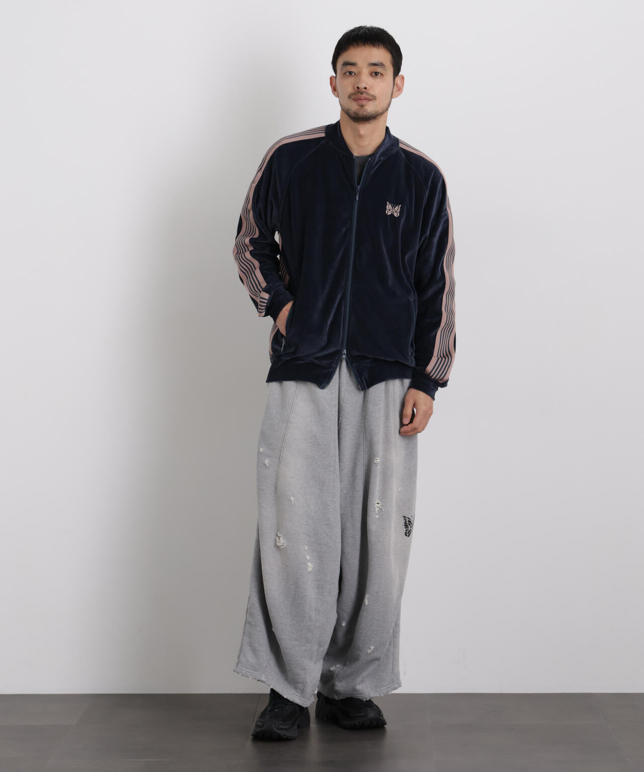 Needles / Rib Collar Track Jacket-Velour