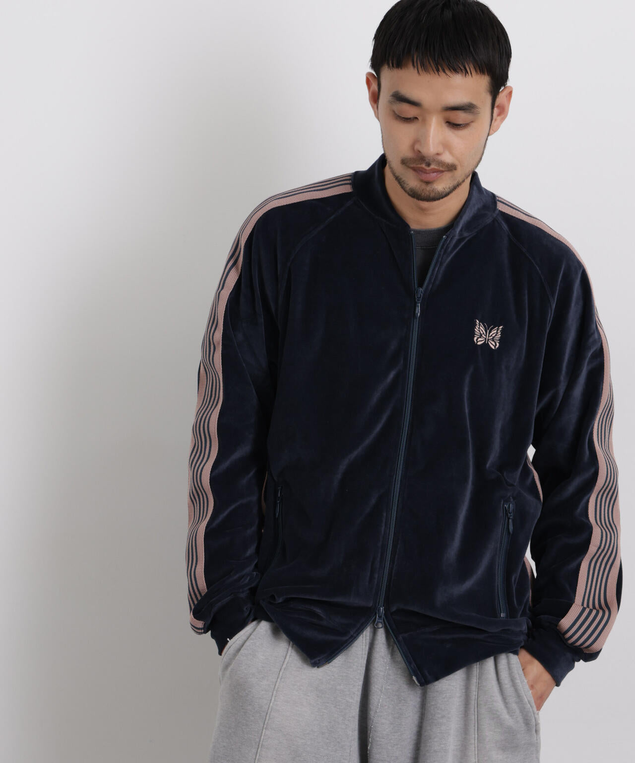 Needles / Rib Collar Track Jacket-Velour
