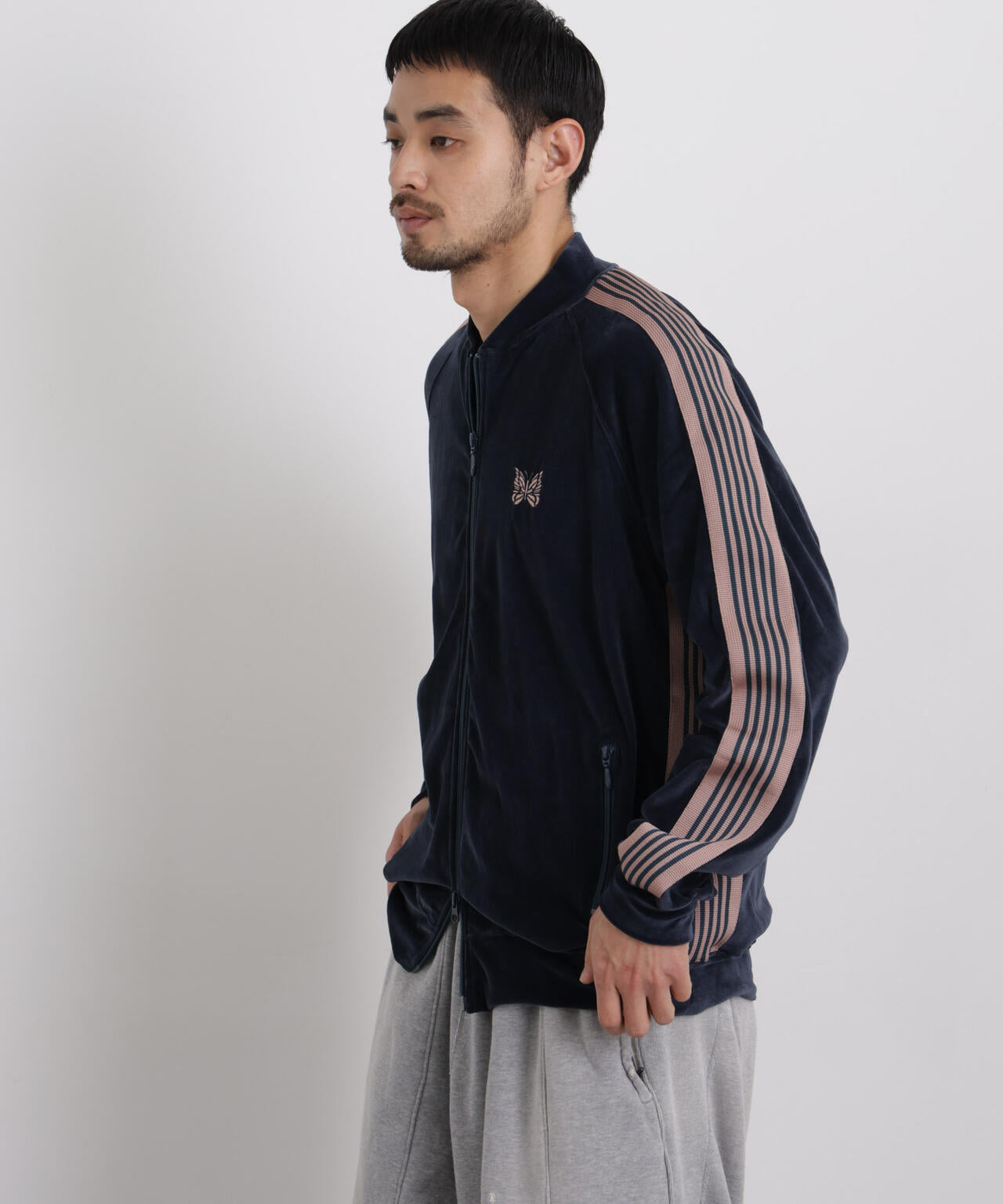 Needles/Rib Collar Track Jacket-Velour 6706112020