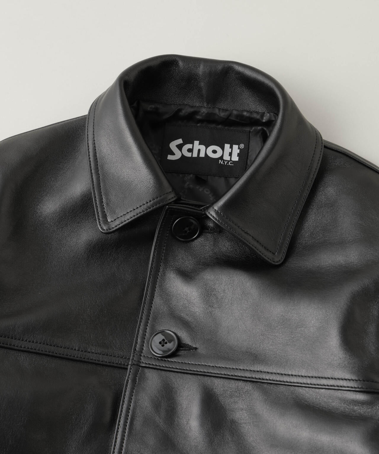 Schott/別注 LEATHER CAR COAT 6706113001