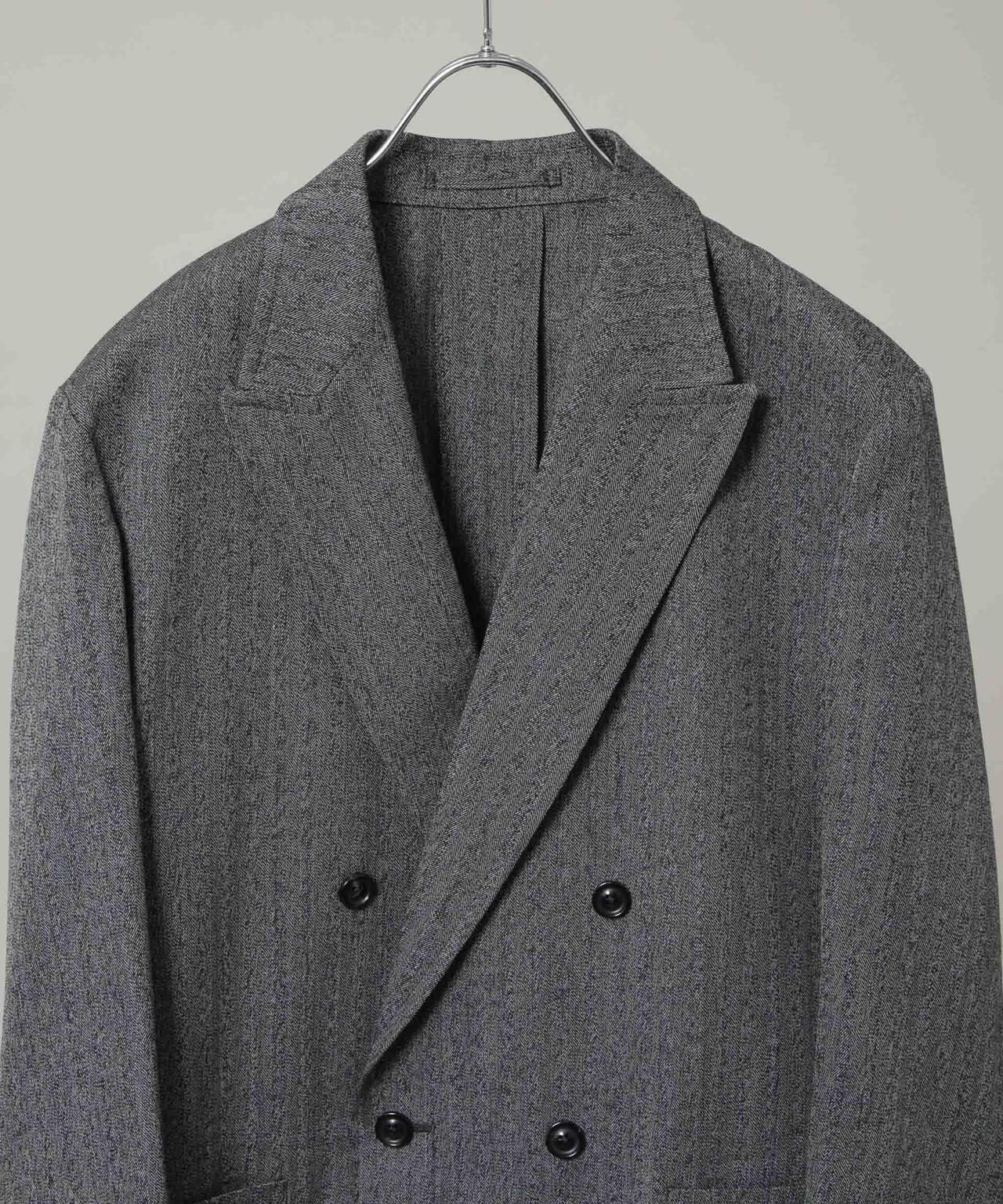 ULTERIOR/WOOL WASHI HERRINGBONE DB JKT 6706116002