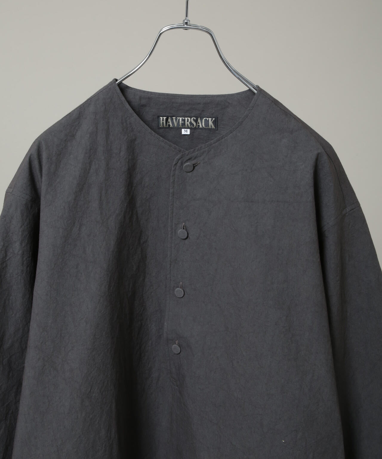 HAVERSACK/40タイプライター ノーカラーシャツ 6706120013