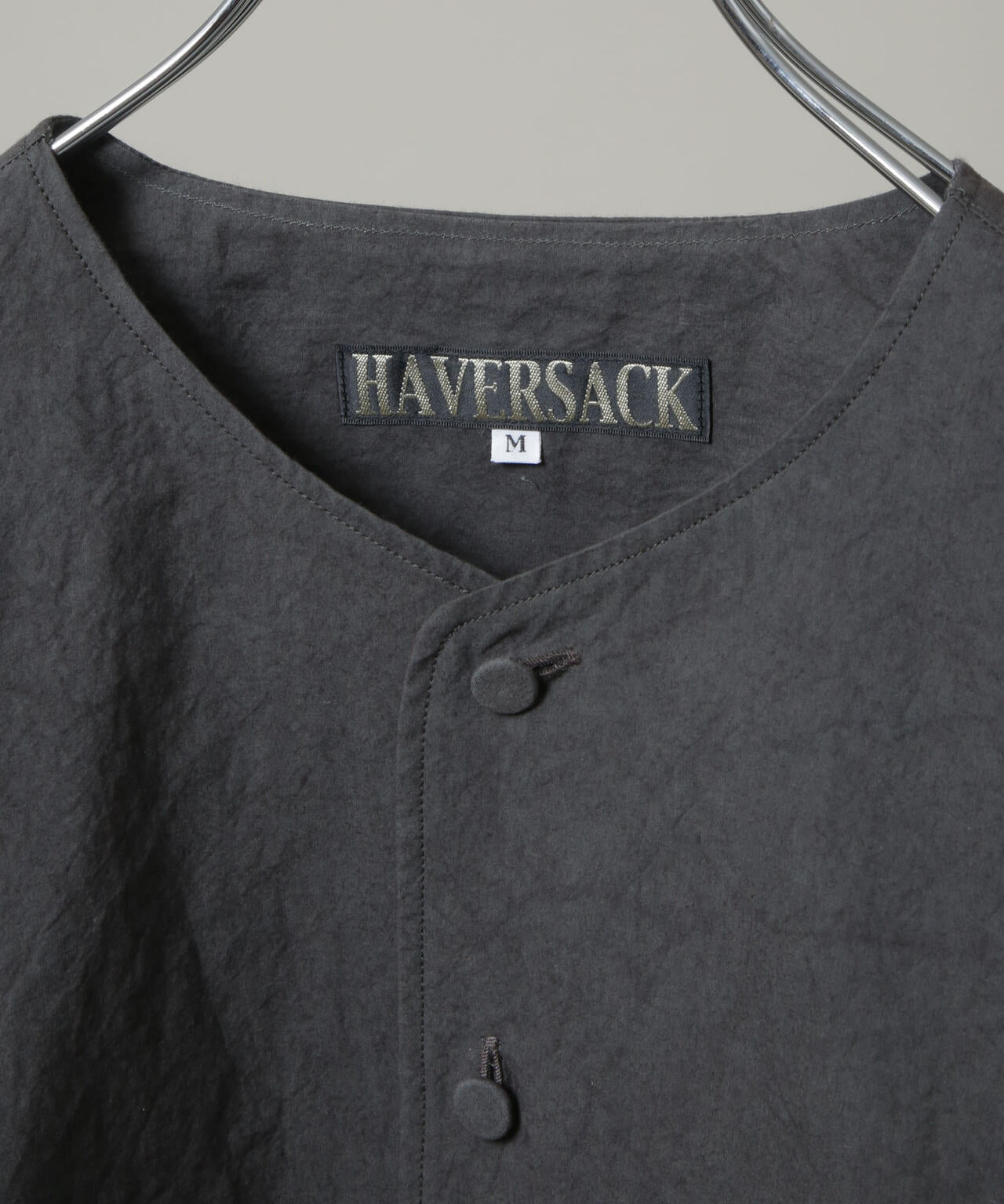 HAVERSACK/40タイプライター ノーカラーシャツ 6706120013