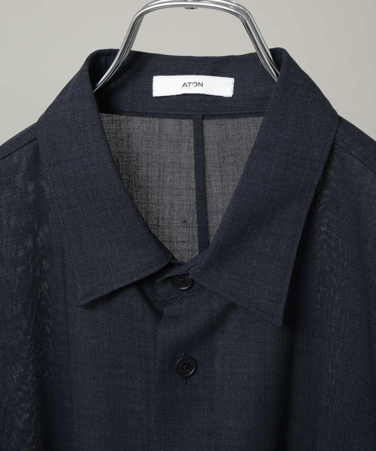 ATON/TWIST WOOL GAUZE LOOSE FIT SH(セットアップ可) 6706120015