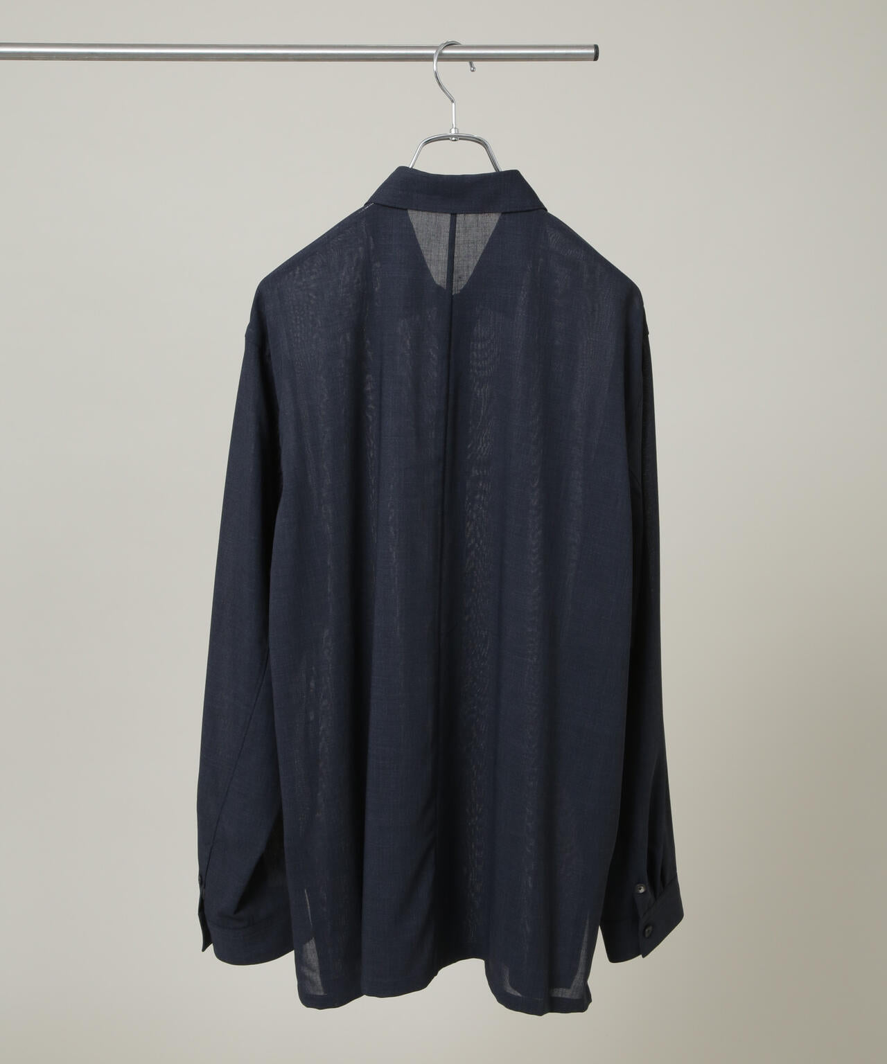 ATON / TWIST WOOL GAUZE LOOSE FIT SH