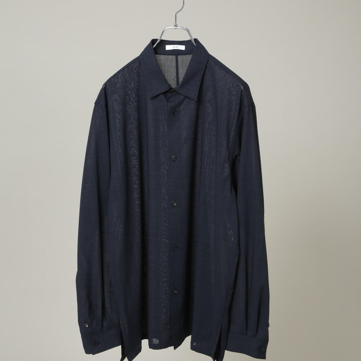 ATON / TWIST WOOL GAUZE LOOSE FIT SH