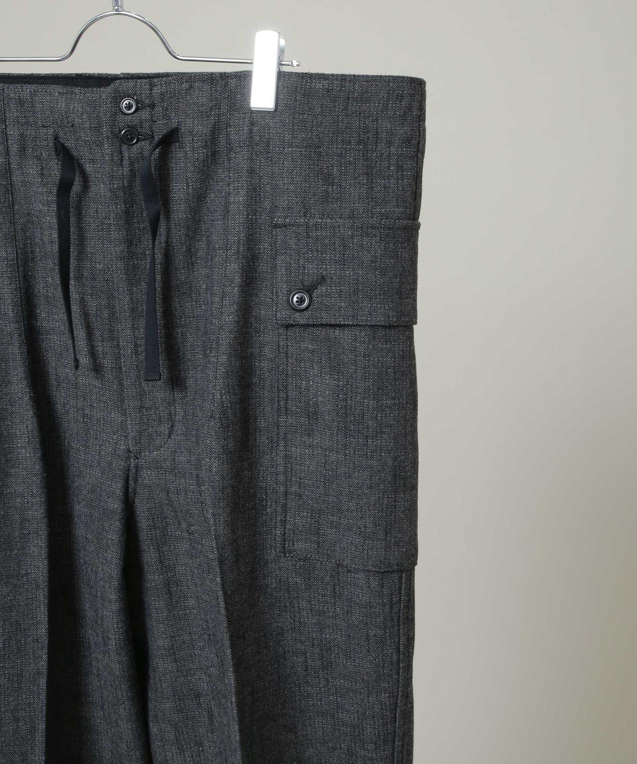 HAVERSACK/C/Wオールドヘリンボーン アーミーワイドパンツ 6706127013