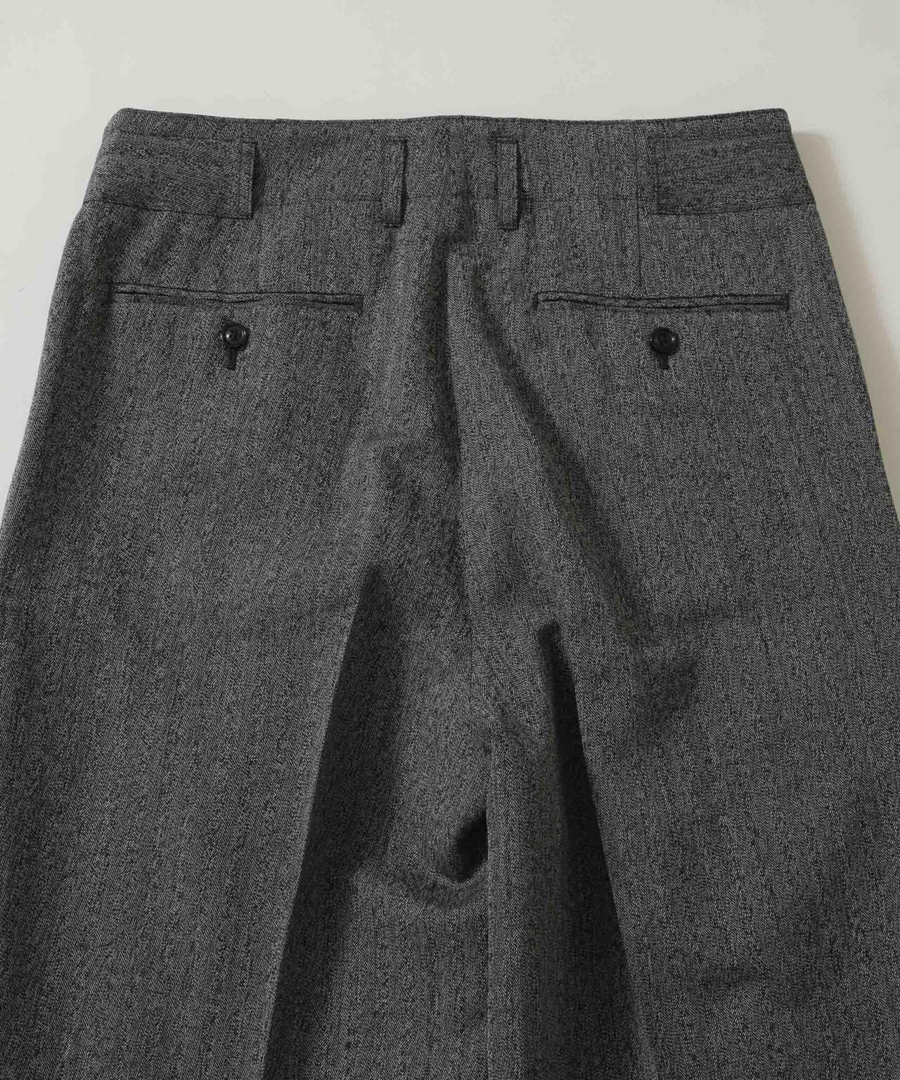 ULTERIOR / WOOL WASHI H/B TUCKED TROUSERS