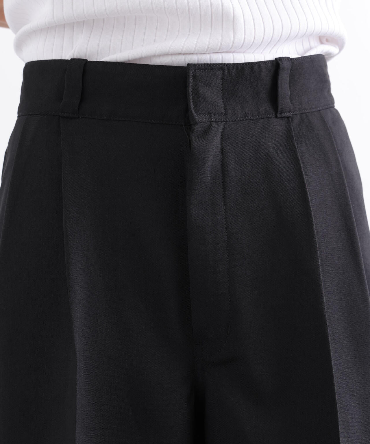 Dickies ブラック ワイドキュロット Dickies / 別注 Wide Tuck Short Pants