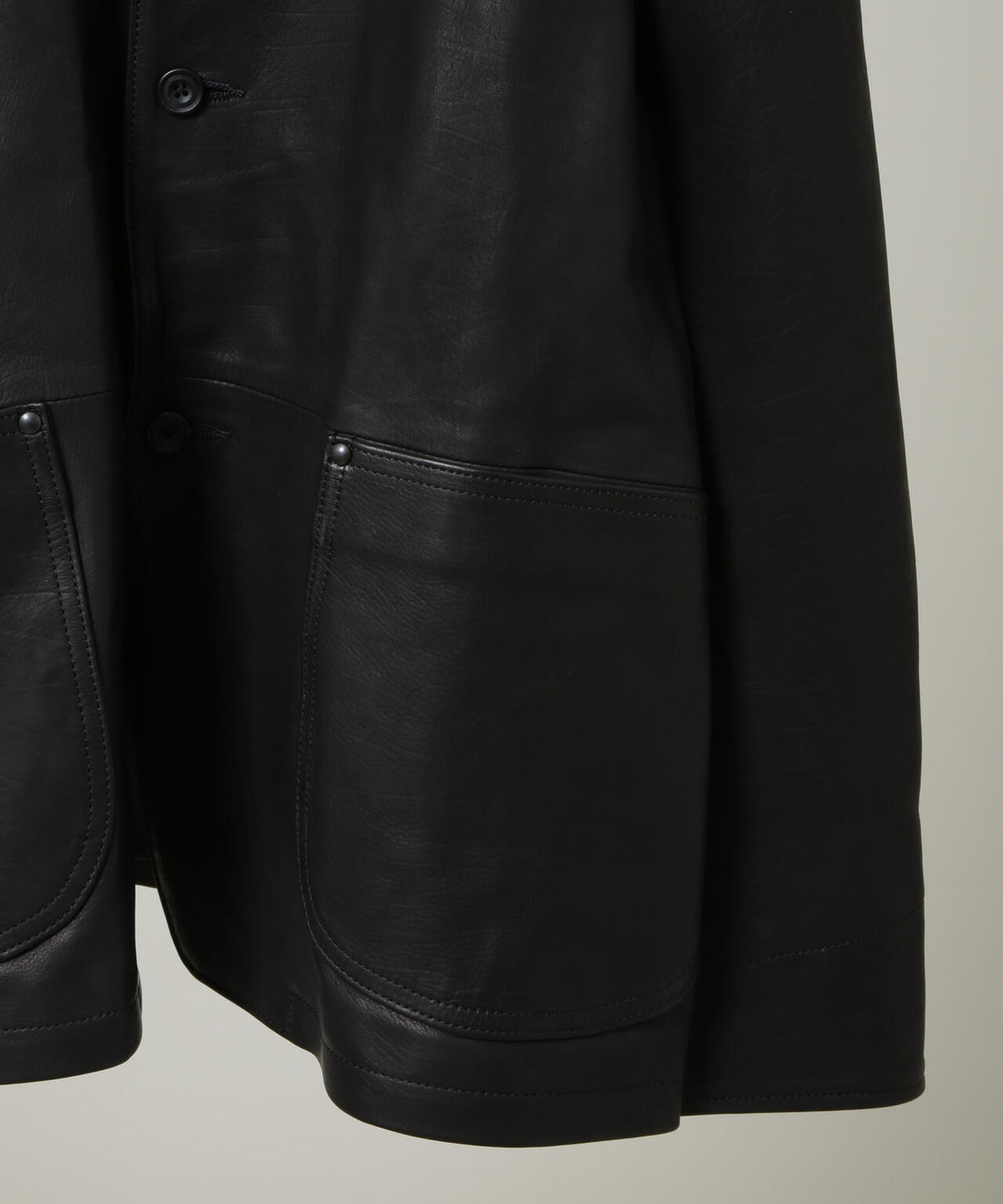 ULTERIOR/CALF LEATHER COVERALL JKT 6706213020