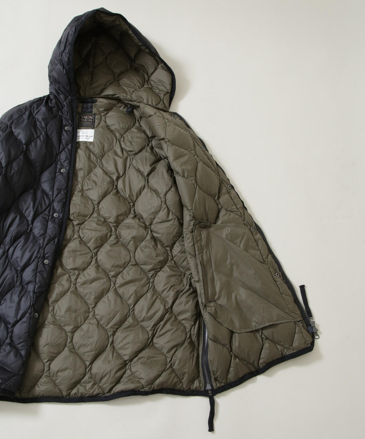 TAION/MILITARY W-ZIP HOOD DOWN JKT 6706214007