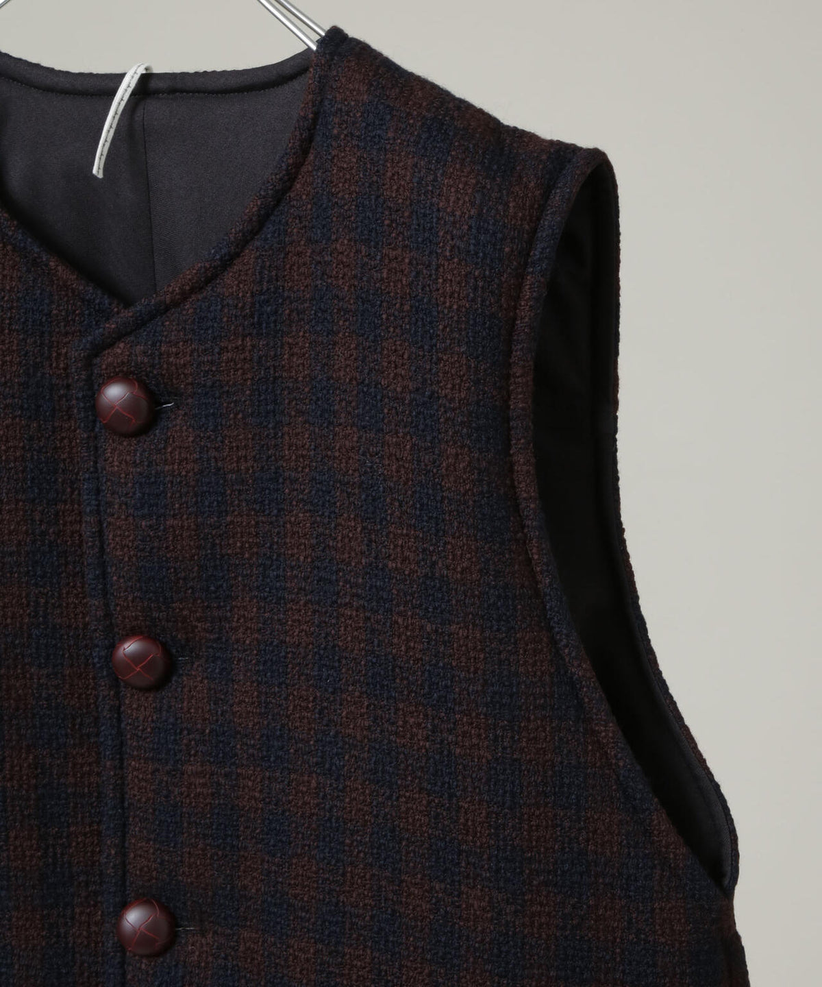 m's braque/４ BUTTON PADDED OUTER-VEST 6706225004