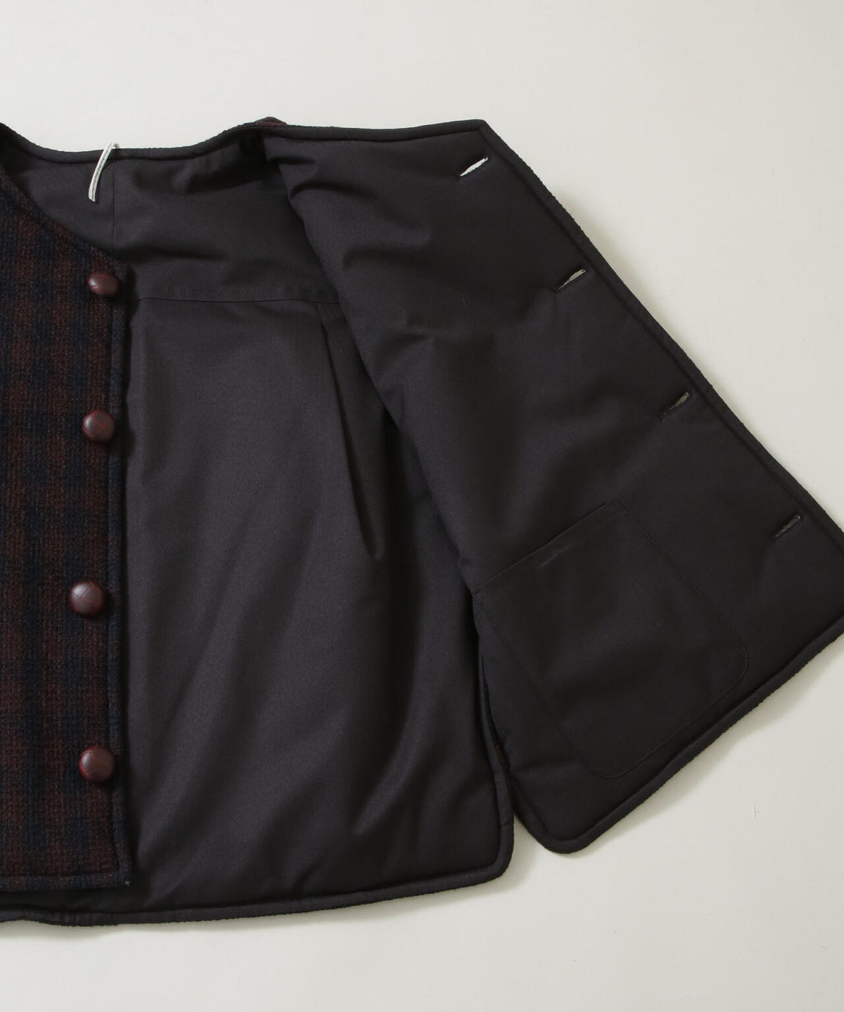 m's braque/４ BUTTON PADDED OUTER-VEST 6706225004