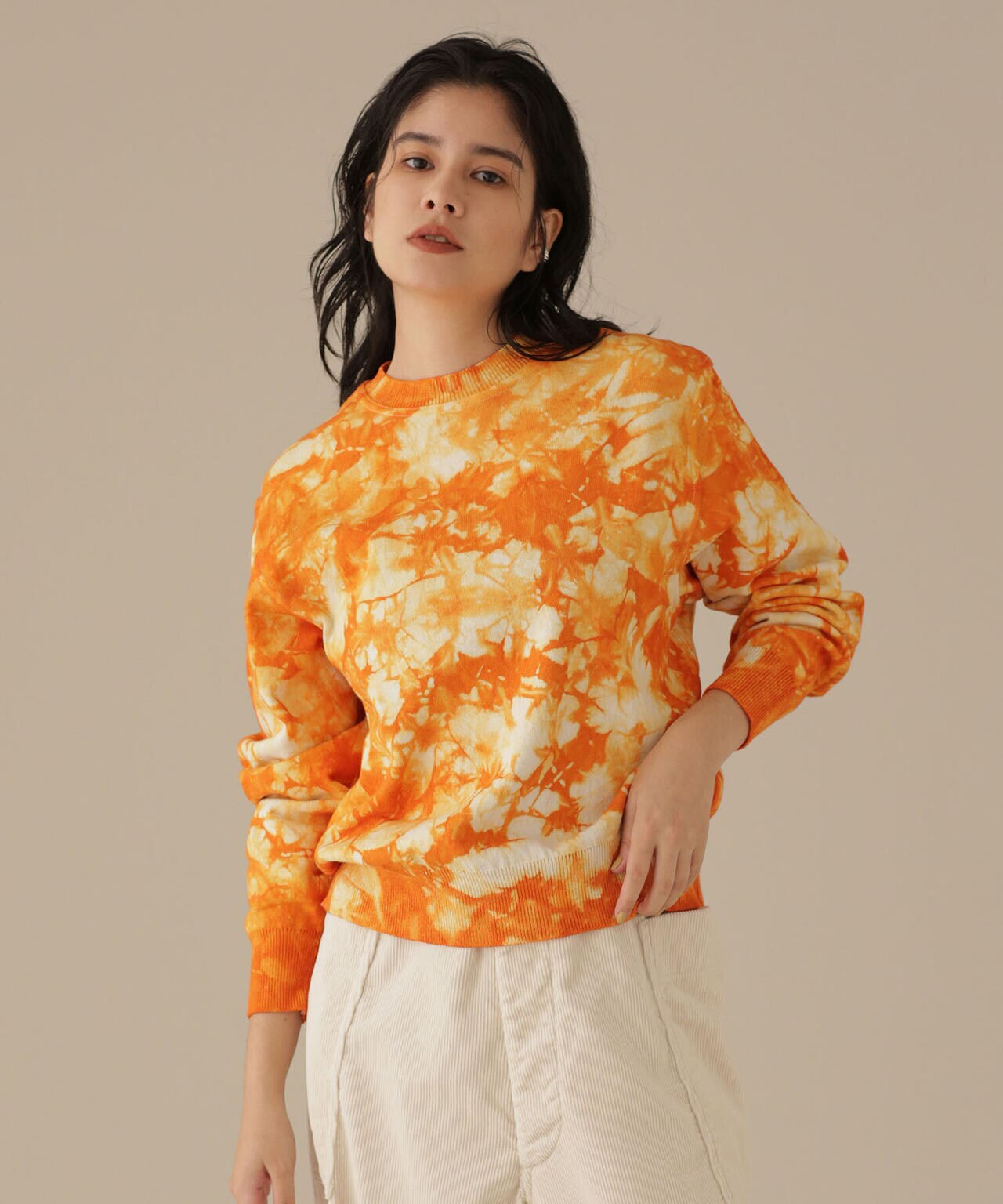 YONETOMI/別注 WAVE COTTON KNIT P/O タイダイ染め 6712222227