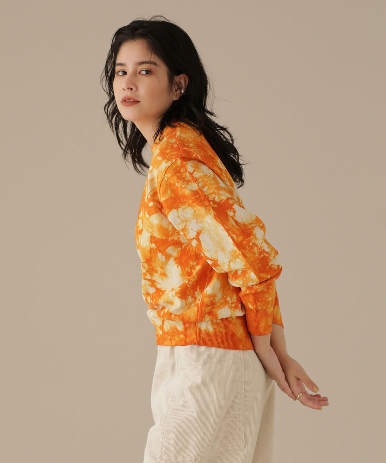 YONETOMI/別注 WAVE COTTON KNIT P/O タイダイ染め 6712222227