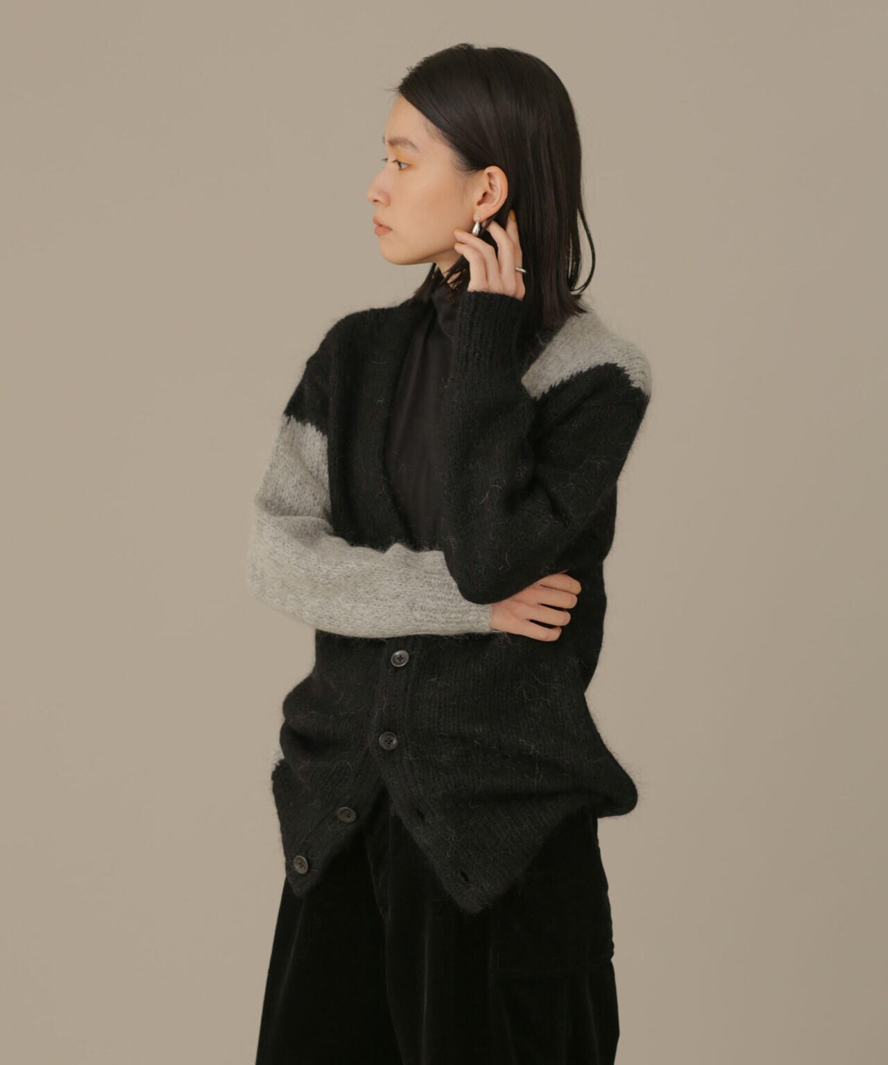 NOMA t.d./Hand Knitted Mohair Cardigan 6712222236