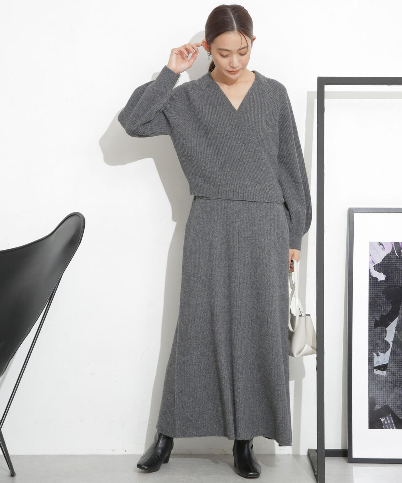 casa fline/カシュクールカーディガンセットドレス 6713219040