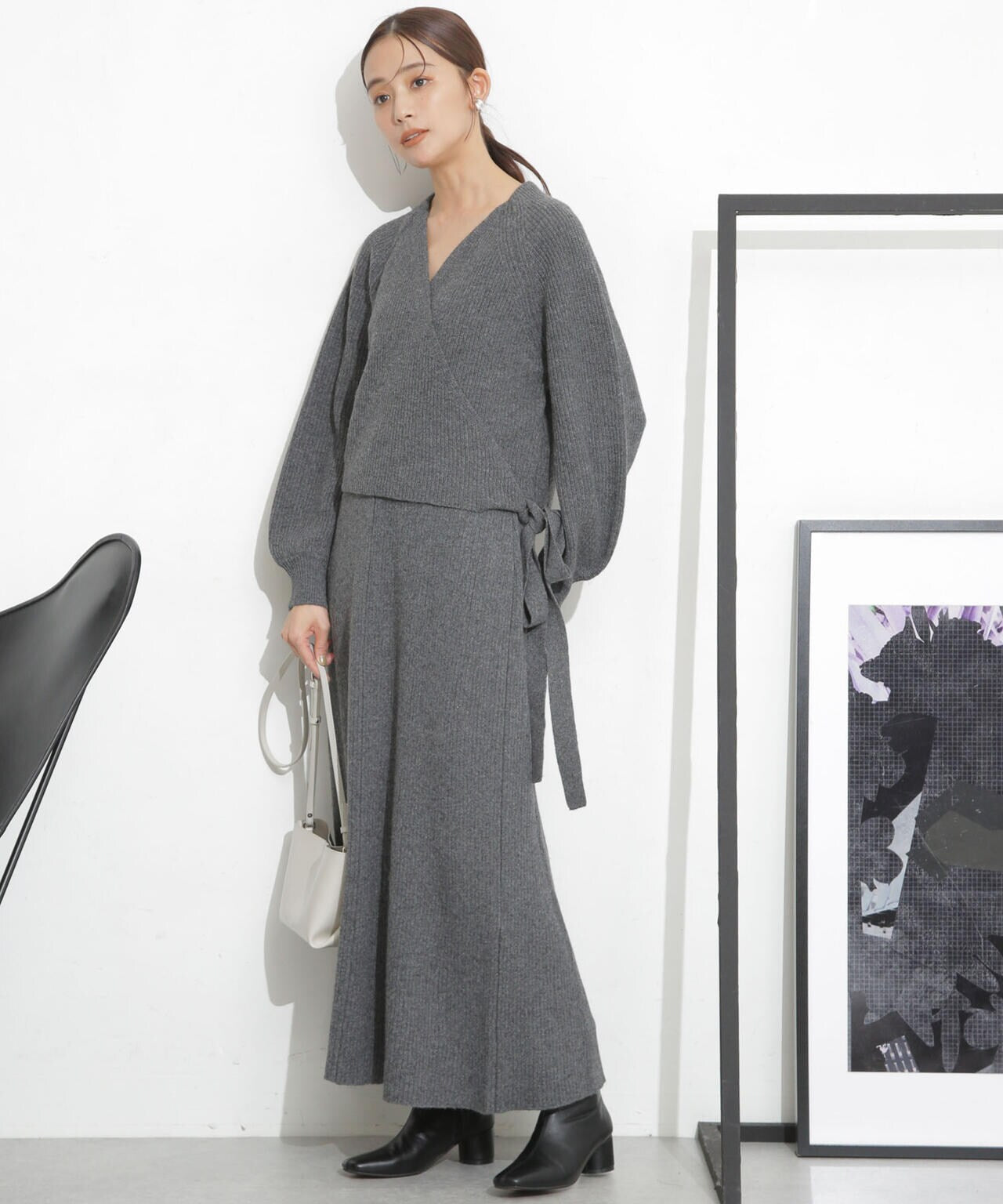 casa fline/カシュクールカーディガンセットドレス 6713219040