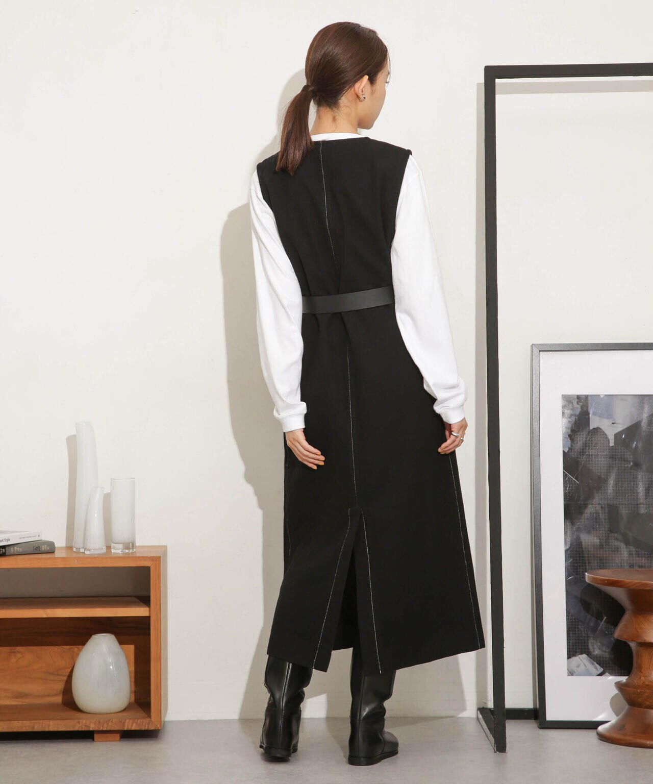 Odub/別注 ヘビーネル ベストワンピース 6713219043