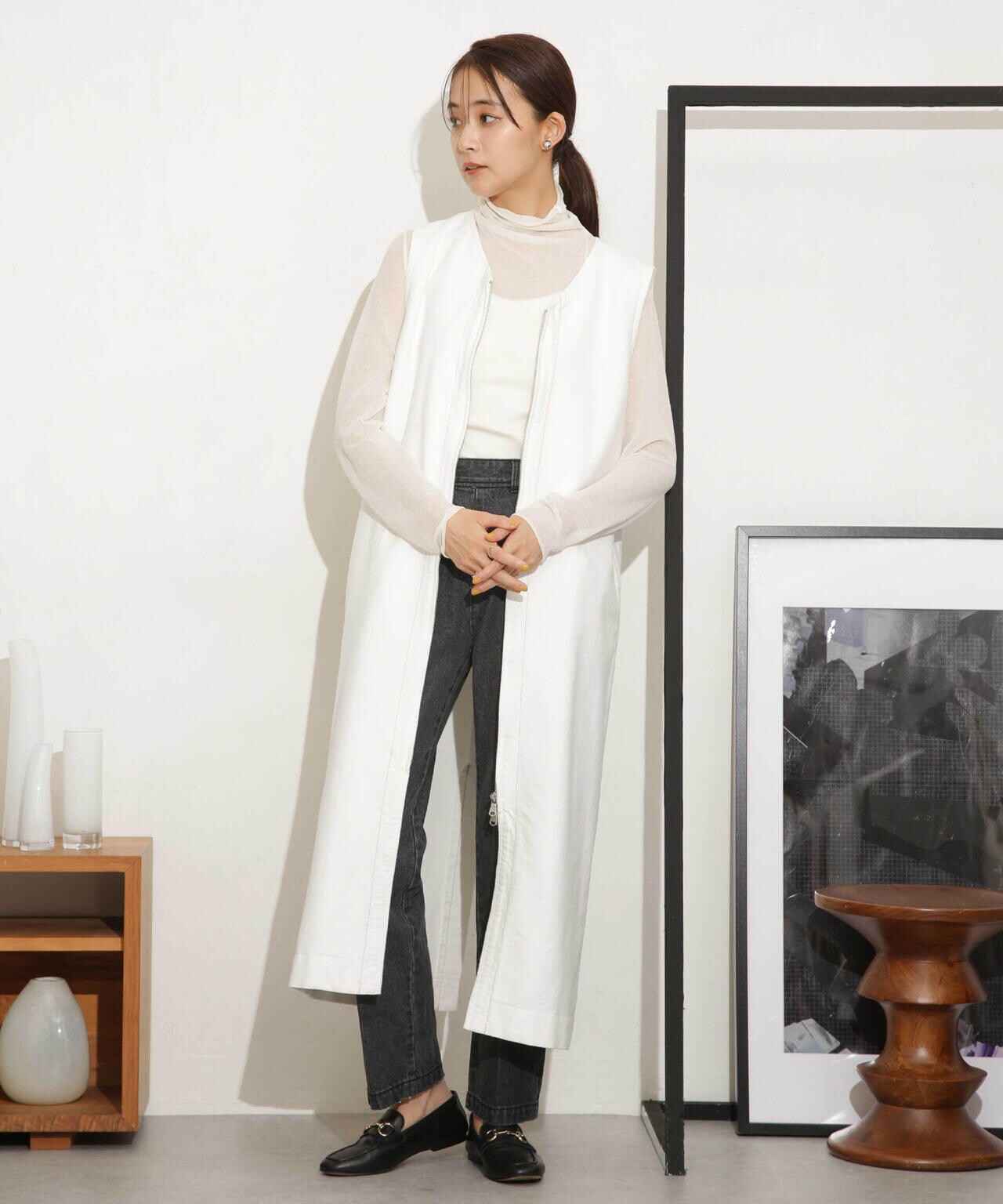 Odub/別注 ヘビーネル ベストワンピース 6713219043