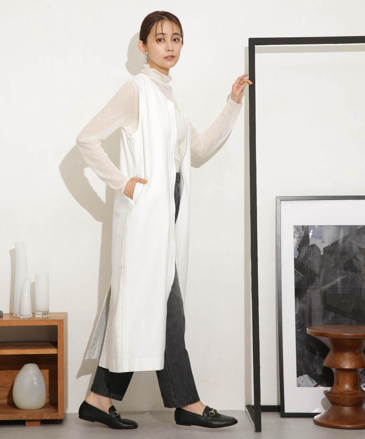 Odub/別注 ヘビーネル ベストワンピース 6713219043