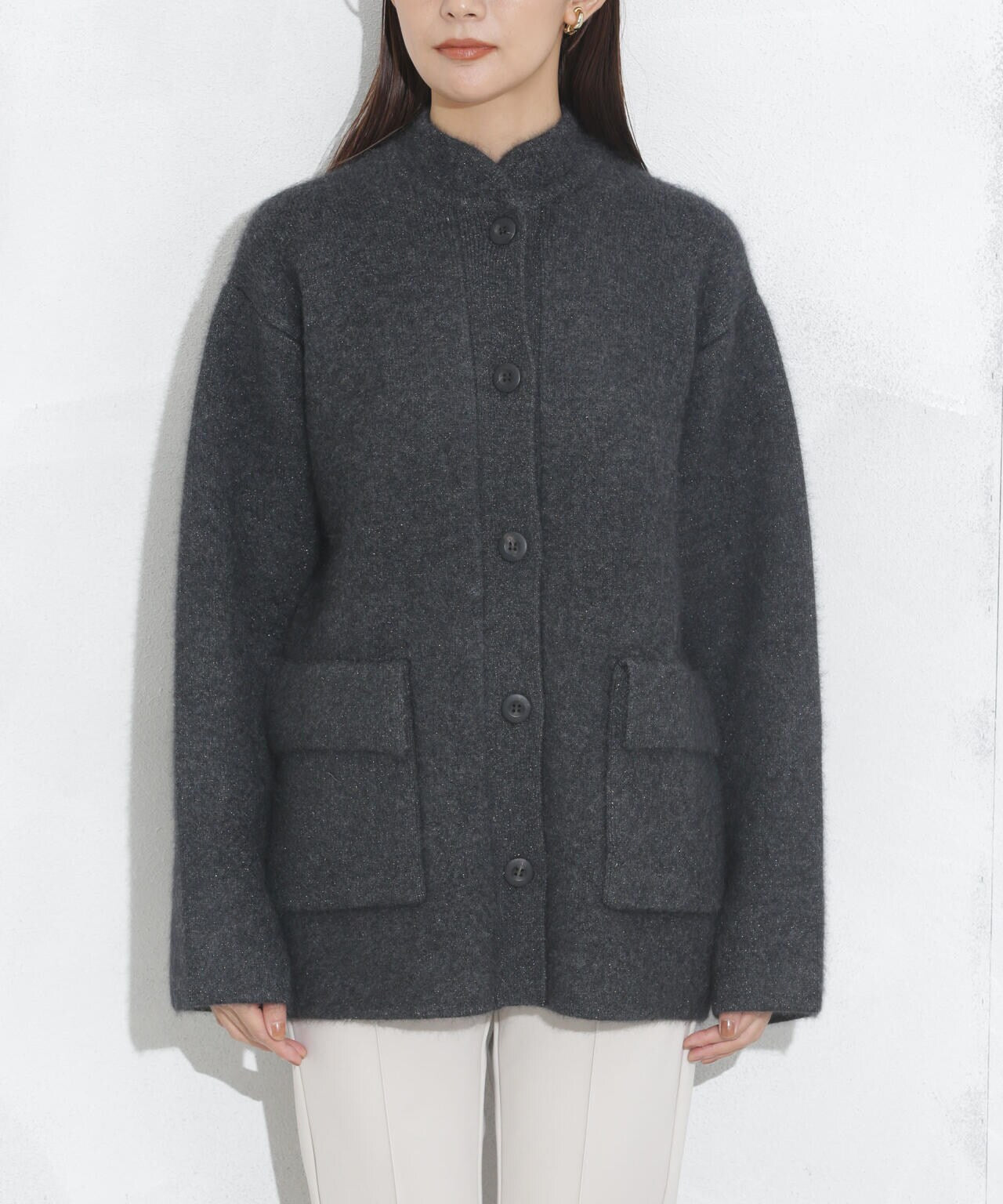 絶対的な信頼 casa fline/ラクーンミックスカーディガンコート ジャケット・アウター