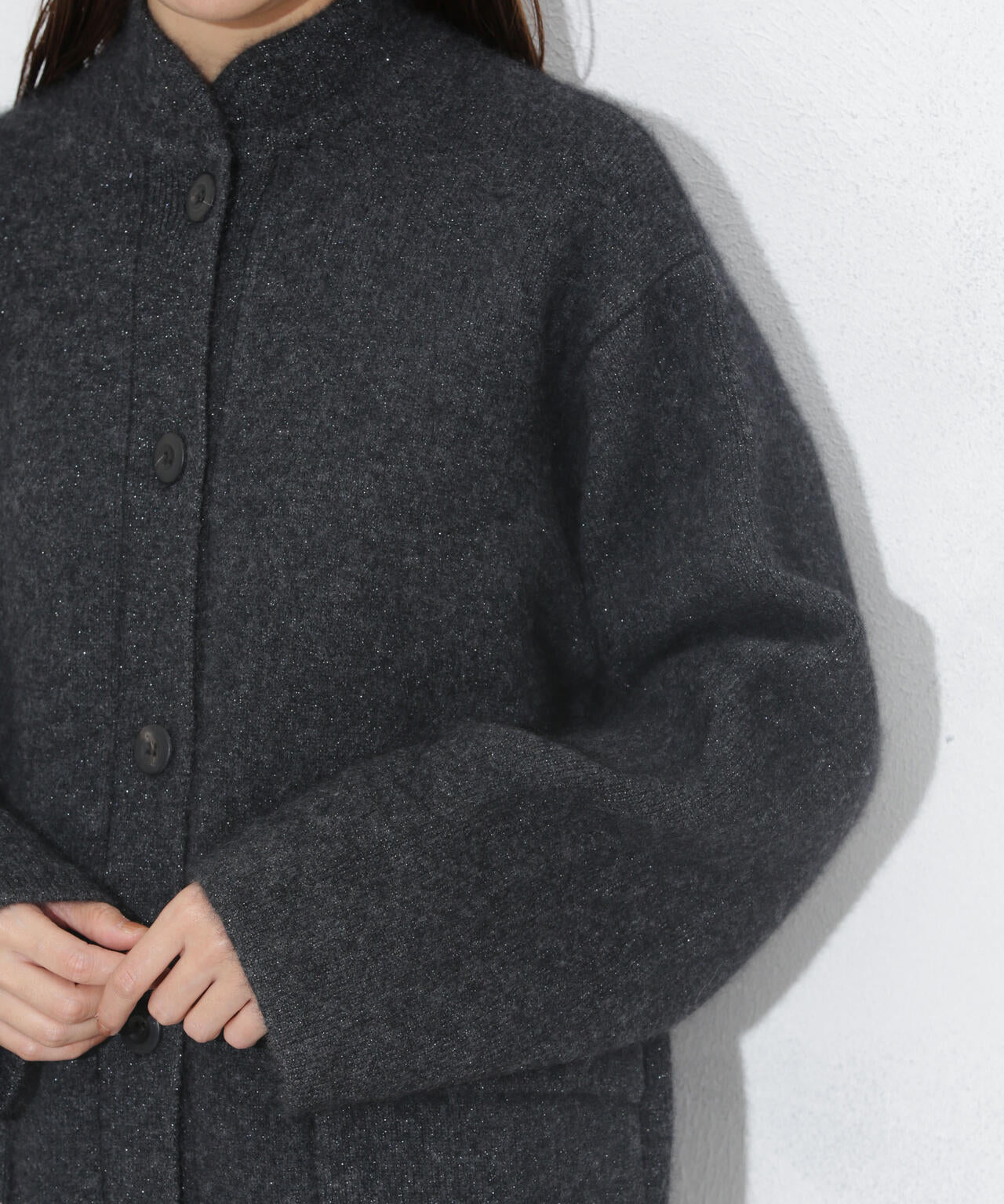 casa fline/ラクーンミックスカーディガンコート