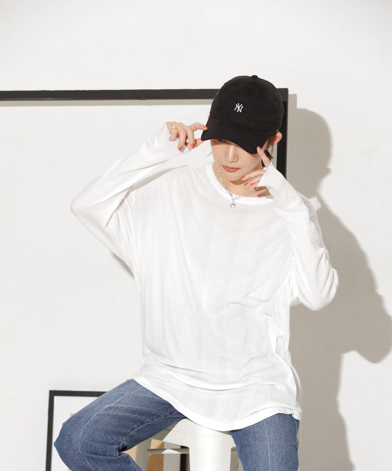 Robert P. Miller/別注 ライトパネルリブ ロングスリーブ TEE 6713223015