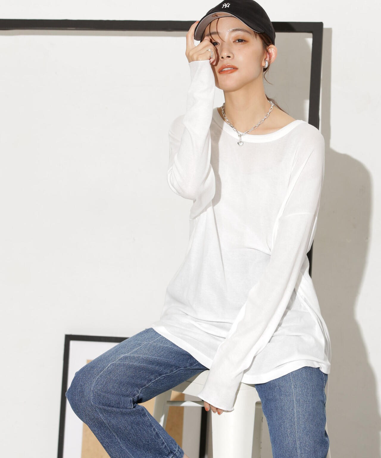 Robert P. Miller/別注 ライトパネルリブ ロングスリーブ TEE 6713223015