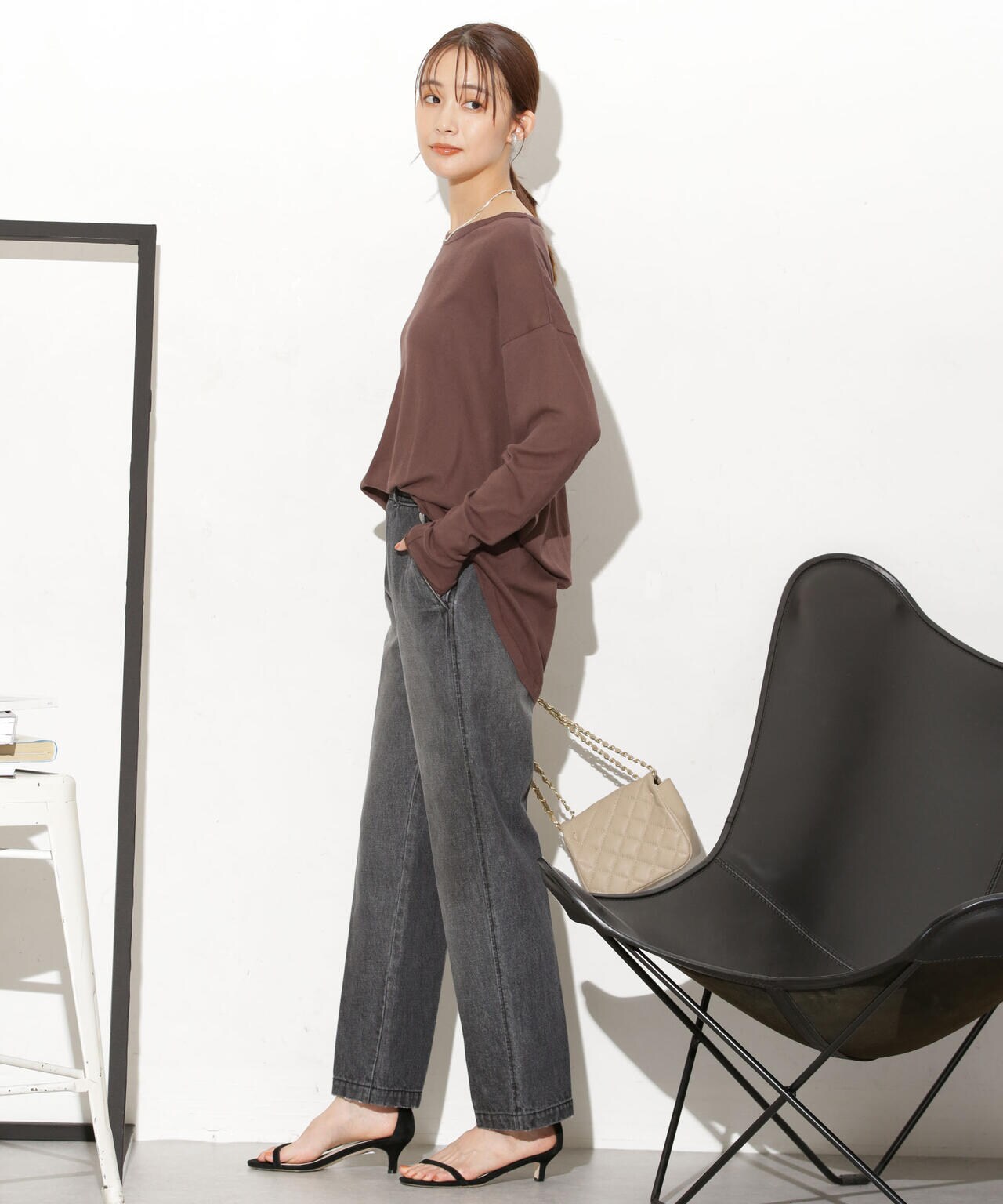 Robert P. Miller/別注 ライトパネルリブ ロングスリーブ TEE 6713223015