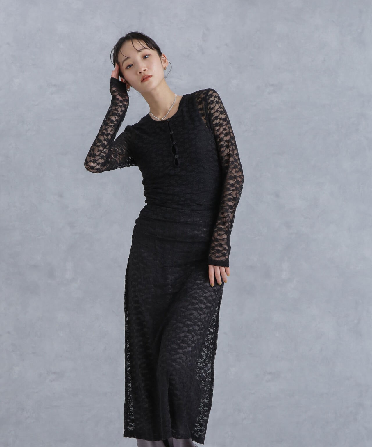 Baum und Pferdgarten/JULITA Lace Stretch ワンピース 6714119034