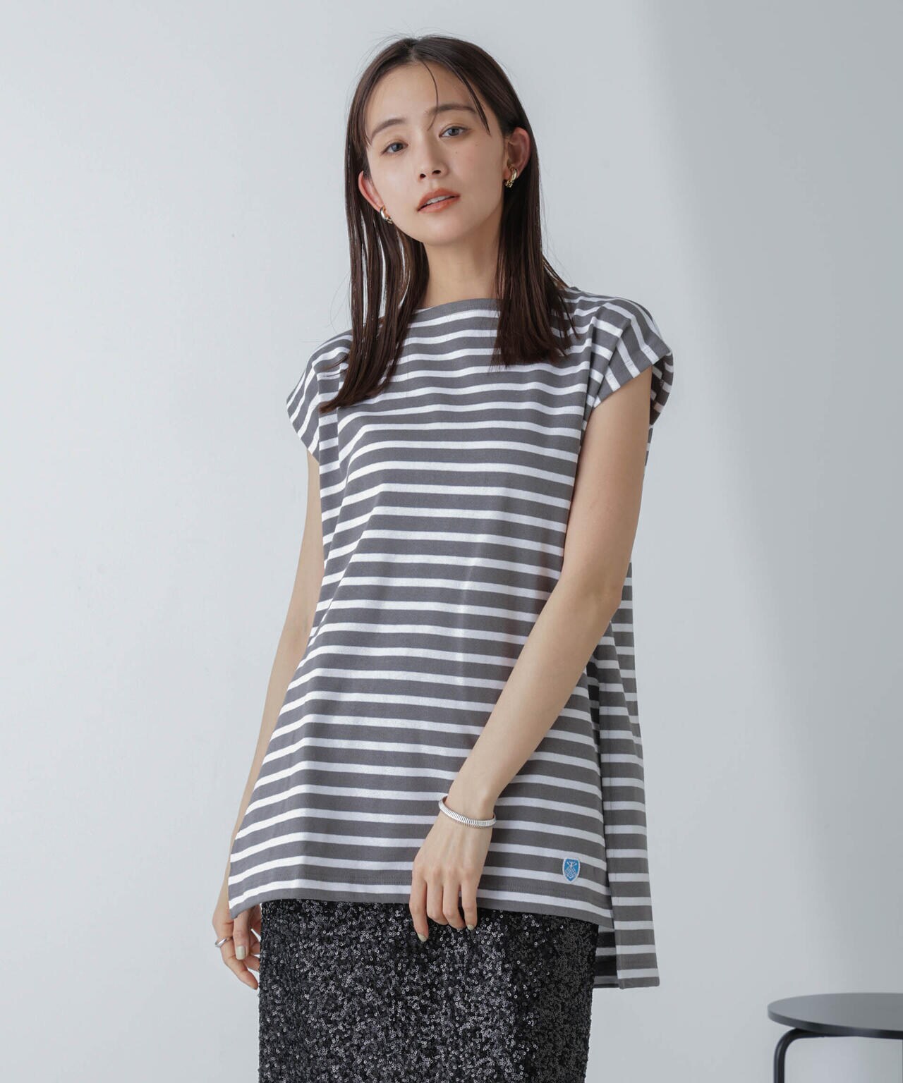 ORCIVAL／ロングスリット スリーブレス ボートネック PO ORCIVAL / ロングスリット スリーブレス ボートネック PO