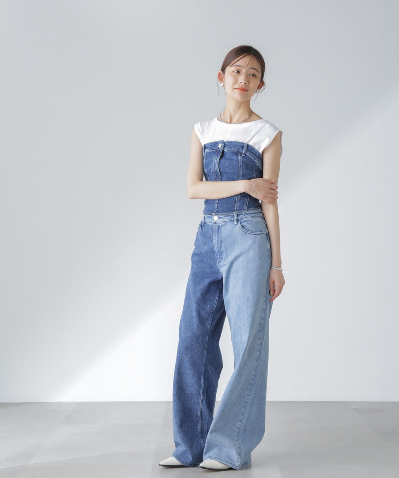 Baum und Pferdgarten/MANDI ORGANIC COTTON Denimビスチェ 6714125001