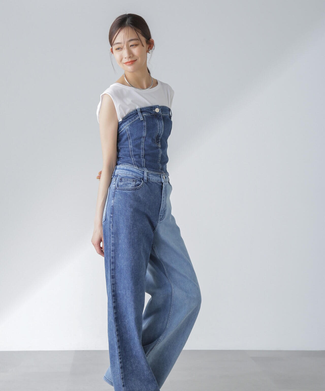 Baum und Pferdgarten/MANDI ORGANIC COTTON Denimビスチェ 6714125001